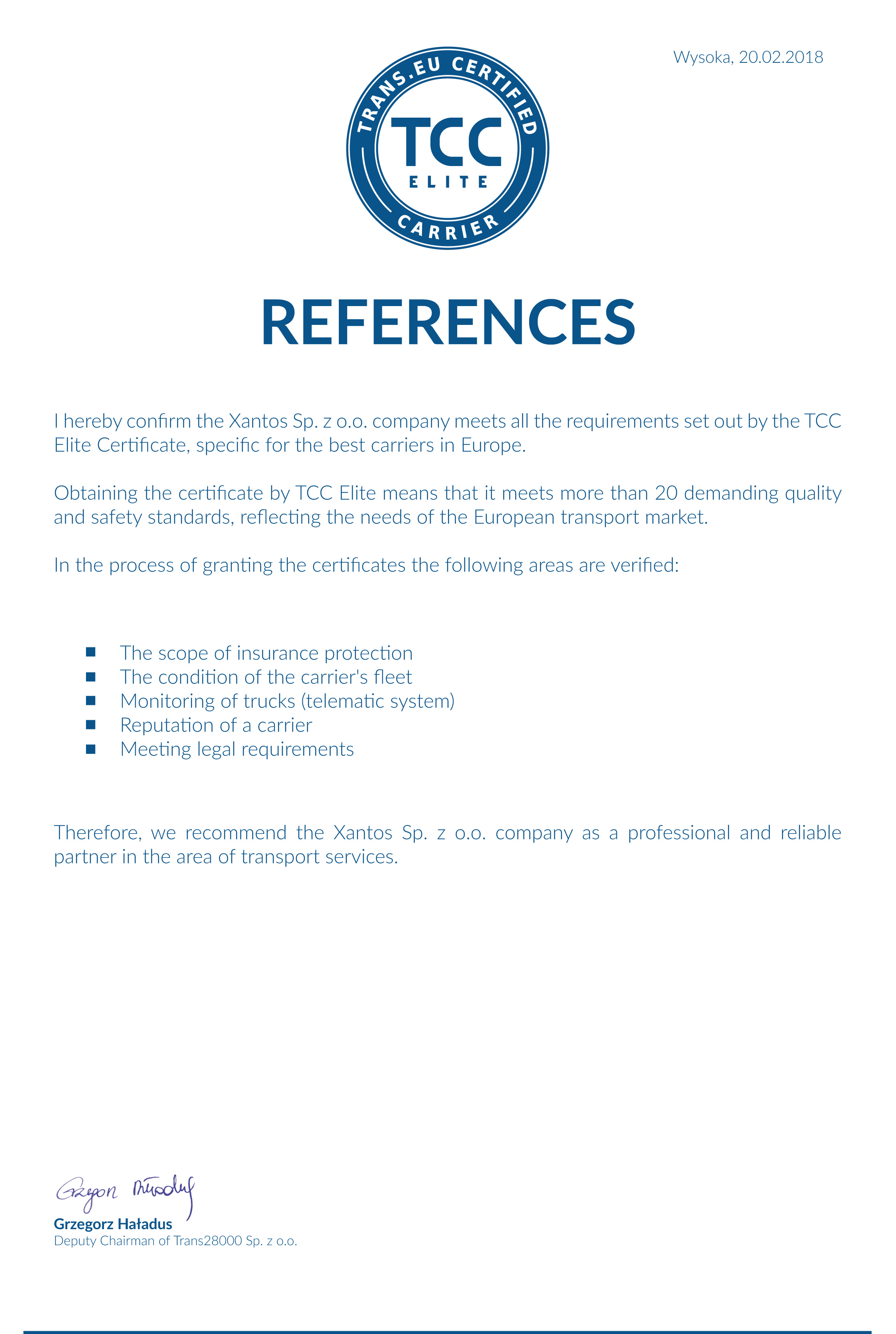 TCC referencje EN